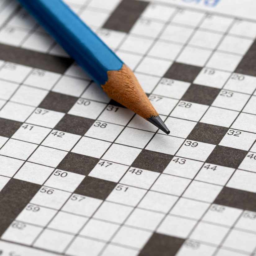 Crossword Puzzle with pencil